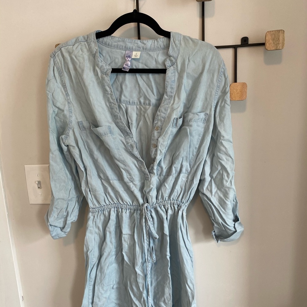 Jean Button Up Dress (will iron before selling)